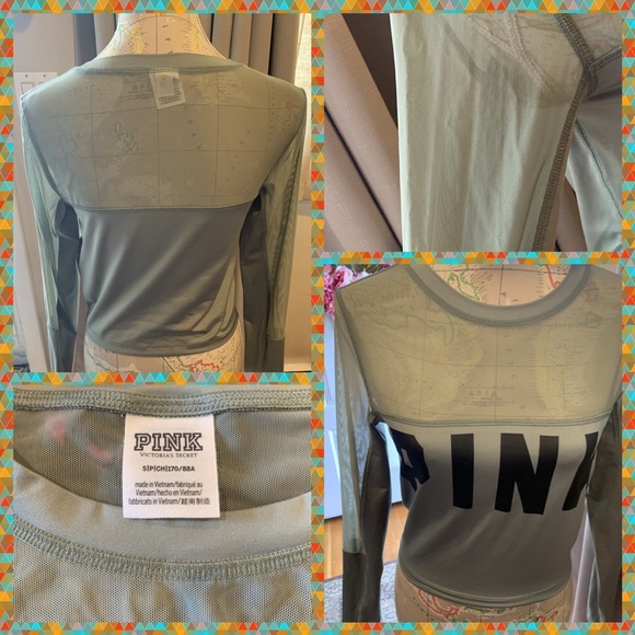 PINK Victoria's Secret Tops - BNWOT Pink Victoria’sSecret Mesh Long Sleeve Shirt